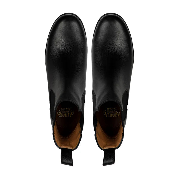Men's Black Pebble Grain Leather Chelsea Boot